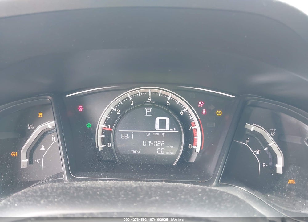 2016 HONDA CIVIC VIN: 19XFC2F50GE066100