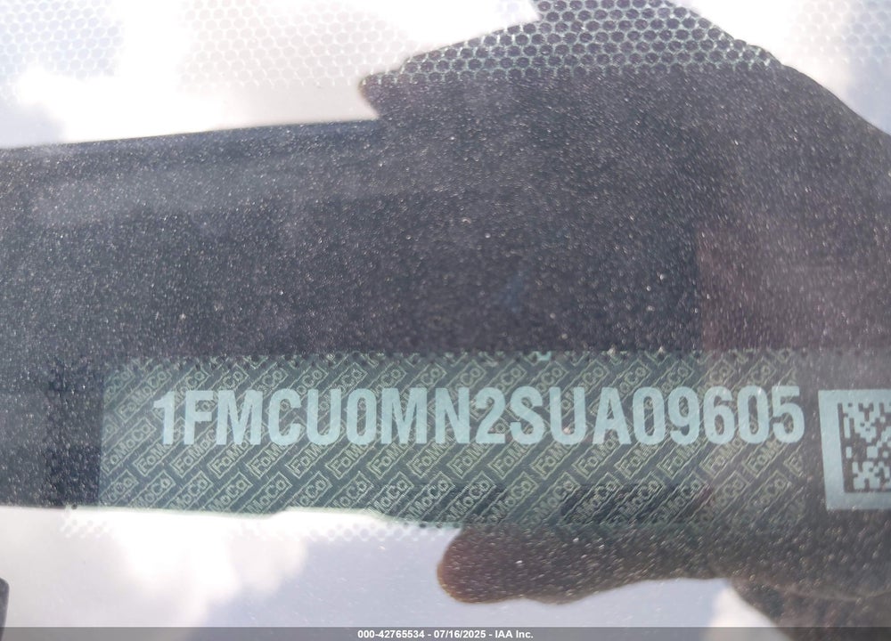 2025 FORD ESCAPE VIN: 1FMCU0MN2SUA09605