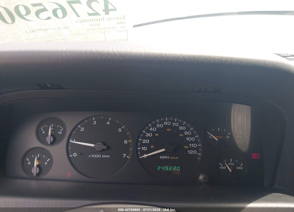 2004 JEEP GRAND CHEROKEE LAREDO VIN: 1J4GW48S44C352538