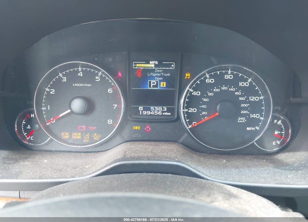 2013 SUBARU OUTBACK VIN: 4S4BRBPC3D3258054