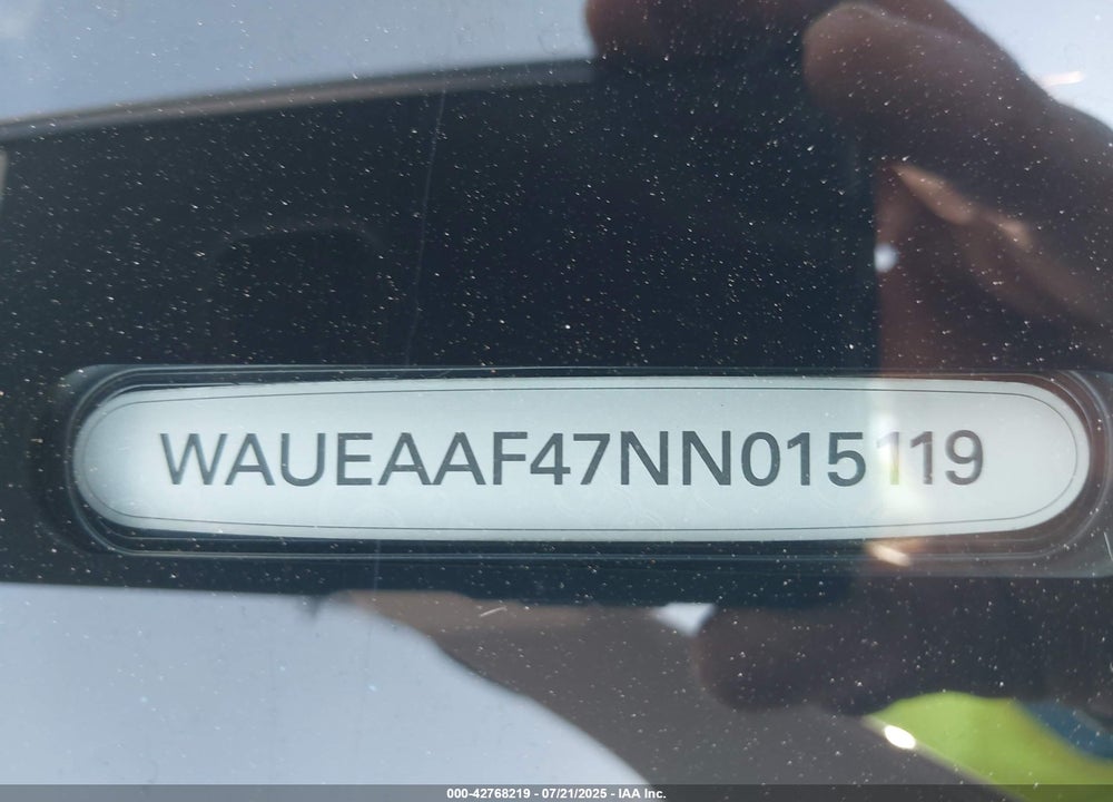 2022 AUDI A4 VIN: WAUEAAF47NN015119