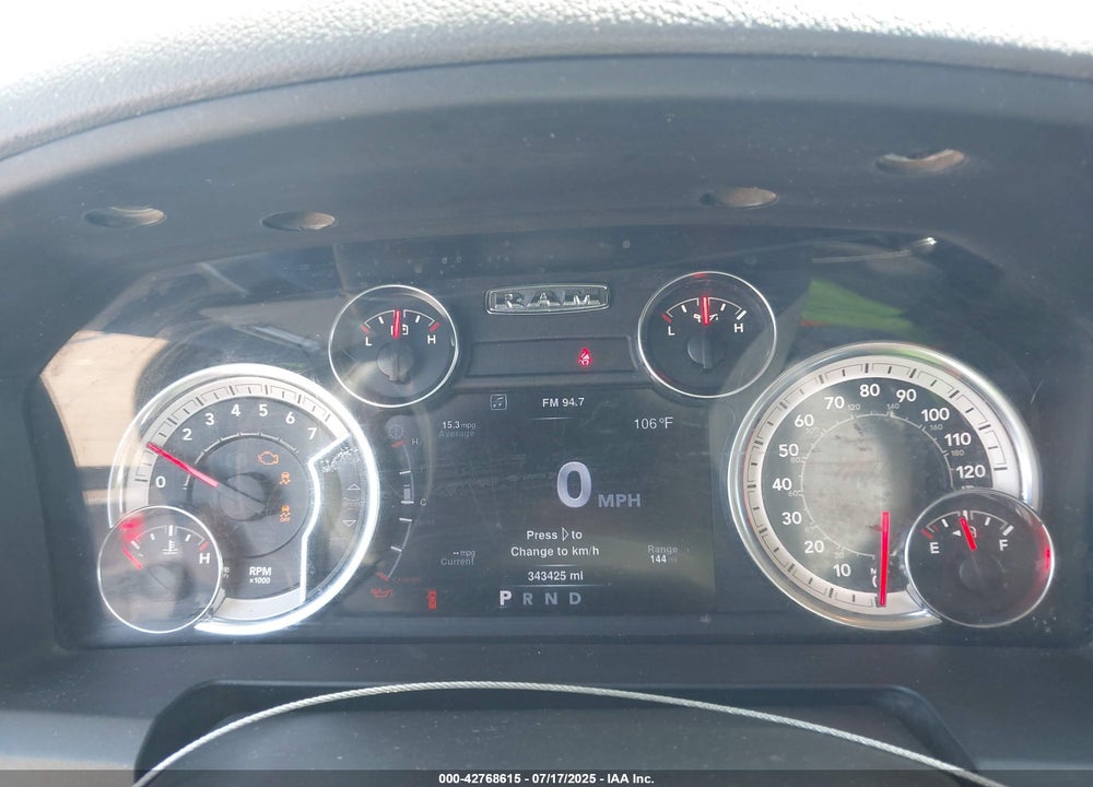 2013 RAM 1500 VIN: 1C6RR7LT2DS516874