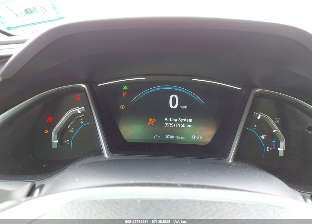 2019 HONDA CIVIC VIN: 19XFC1F35KE203291