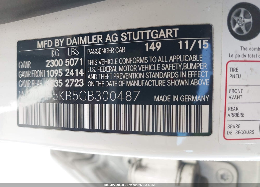 2016 MERCEDES-BENZ E 350 VIN: WDDHF5KB5GB300487