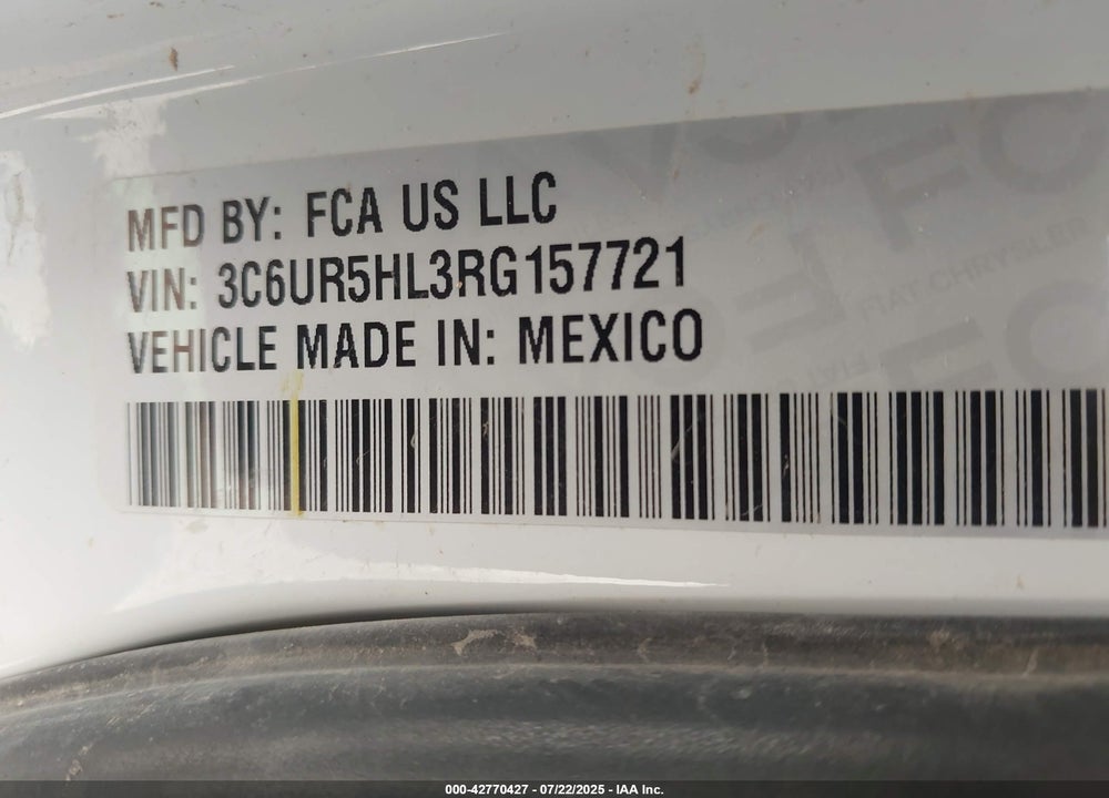 2024 RAM 2500 VIN: 3C6UR5HL3RG157721