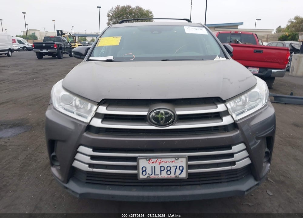2019 TOYOTA HIGHLANDER VIN: 5TDZZRFH6KS316341