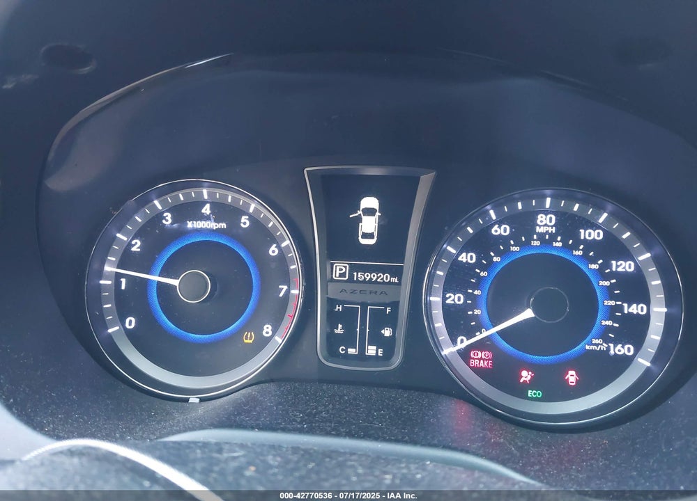 2013 HYUNDAI AZERA VIN: KMHFH4JG7DA323379