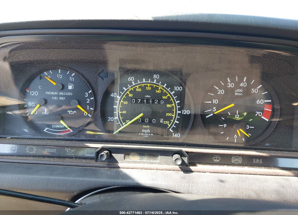 1989 MERCEDES-BENZ 190 E 2.6 VIN: WDBDA29D3KF573439