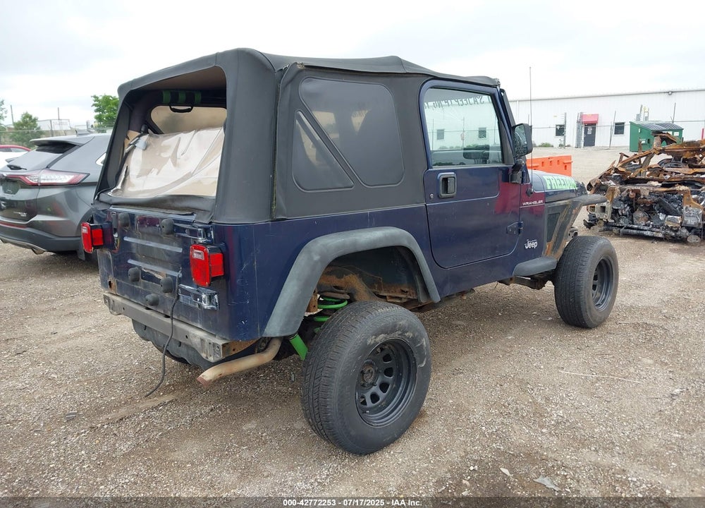 2000 JEEP WRANGLER SE VIN: 1J4FA29P4YP740134