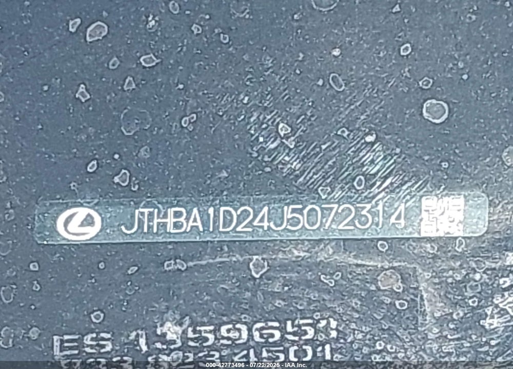 2018 LEXUS IS 300 VIN: JTHBA1D24J5072314