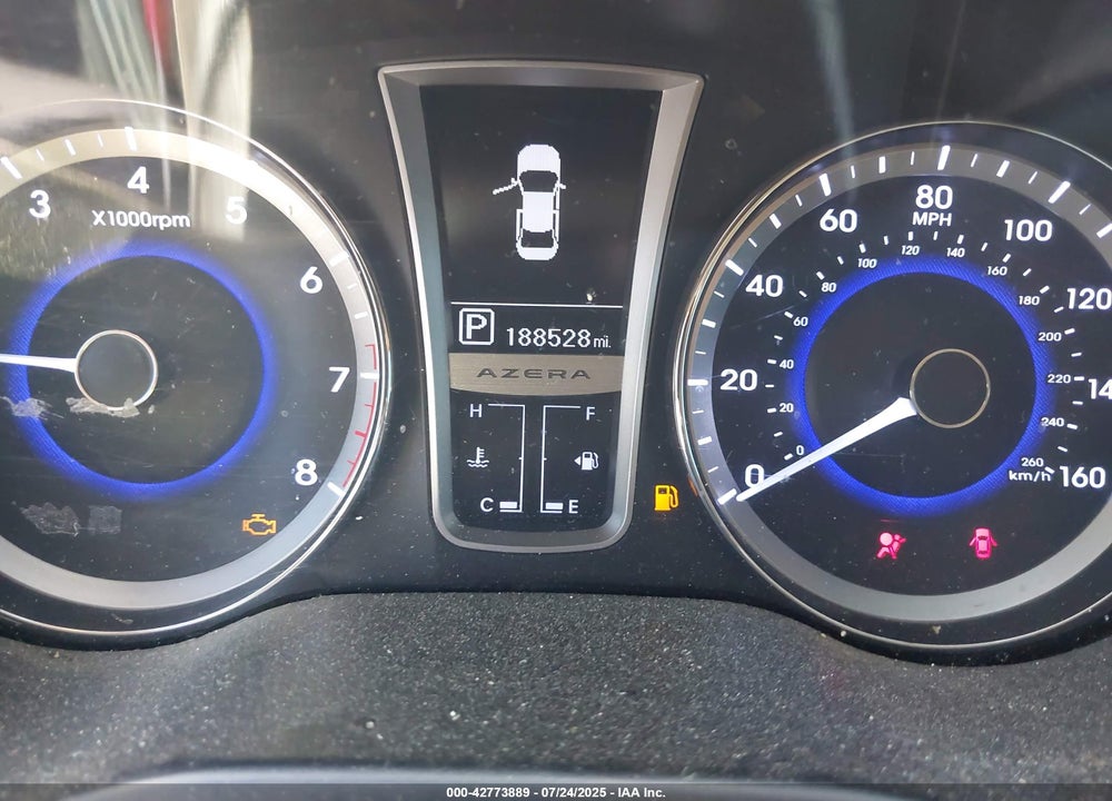 2013 HYUNDAI AZERA VIN: KMHFG4JG4DA253875