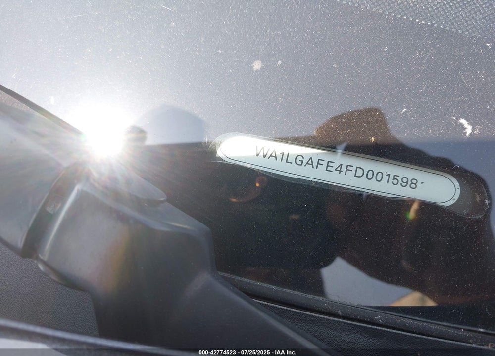 2015 AUDI Q7 VIN: WA1LGAFE4FD001598