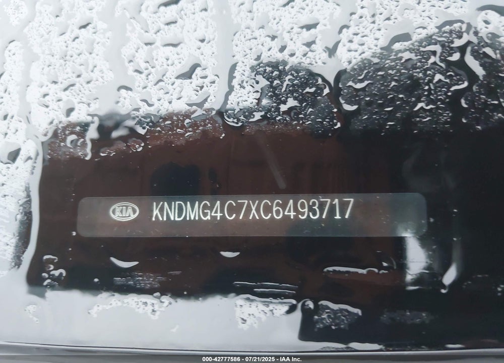 2012 KIA SEDONA LX VIN: KNDMG4C7XC6493717