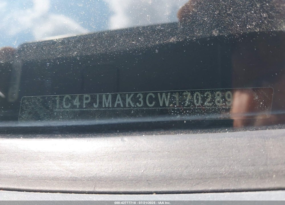 2012 JEEP LIBERTY VIN: 1C4PJMAK3CW170289