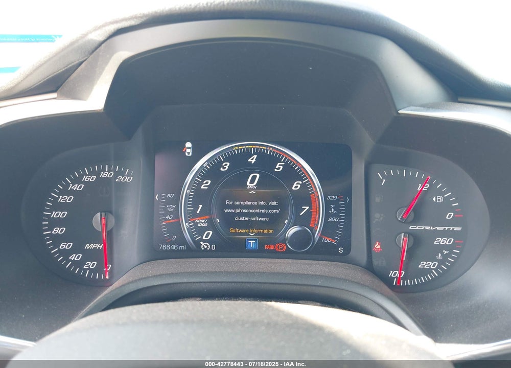 2015 CHEVROLET CORVETTE VIN: 1G1YA2D76F5114737