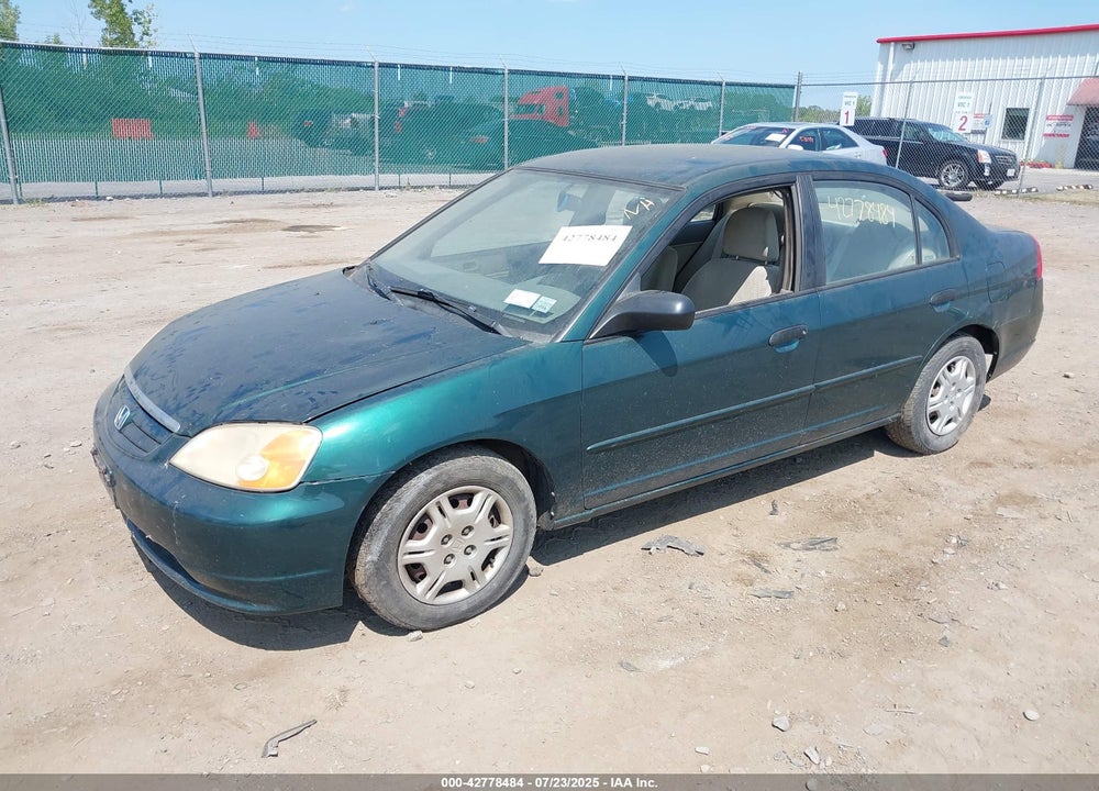 2001 HONDA CIVIC LX VIN: 1HGES15591L011252