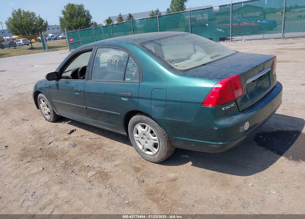2001 HONDA CIVIC LX VIN: 1HGES15591L011252