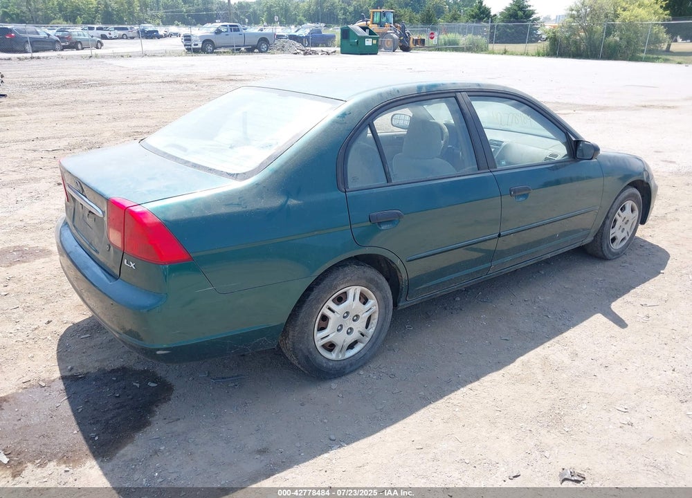 2001 HONDA CIVIC LX VIN: 1HGES15591L011252