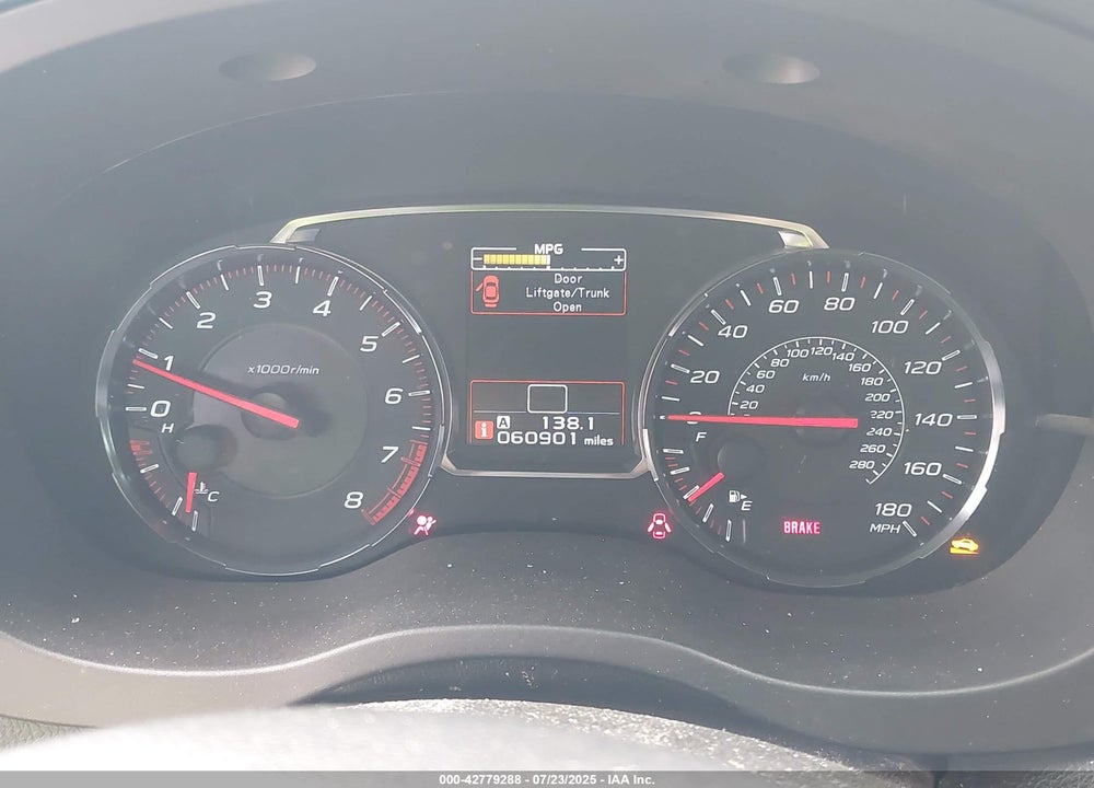 2019 SUBARU WRX VIN: JF1VA1C60K9823086