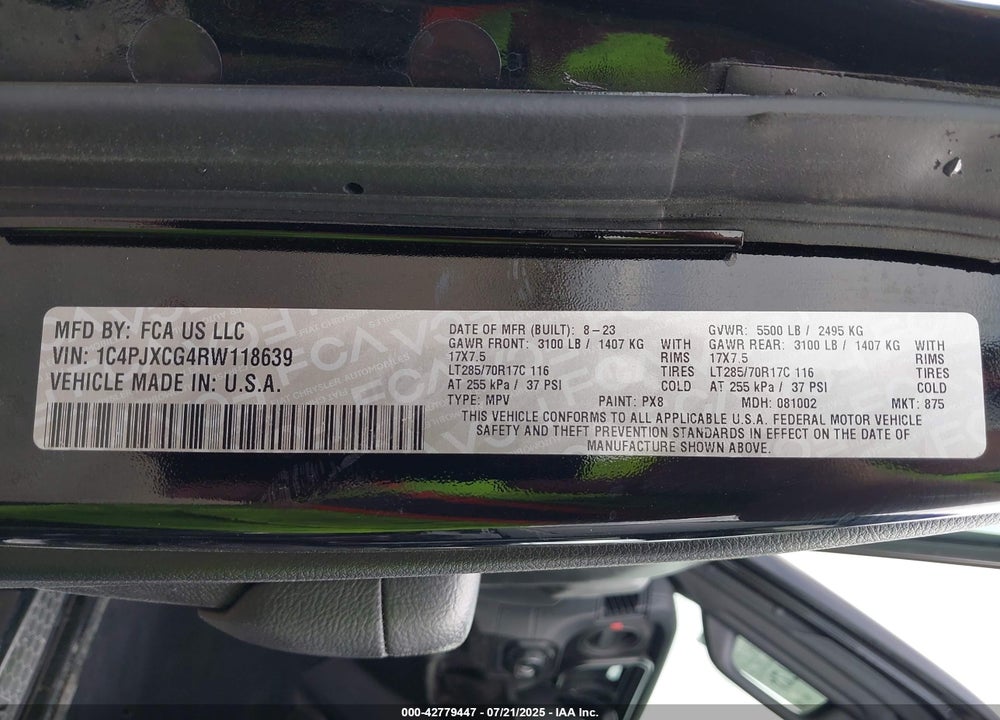 2024 JEEP WRANGLER / VIN: 1C4PJXCG4RW118639