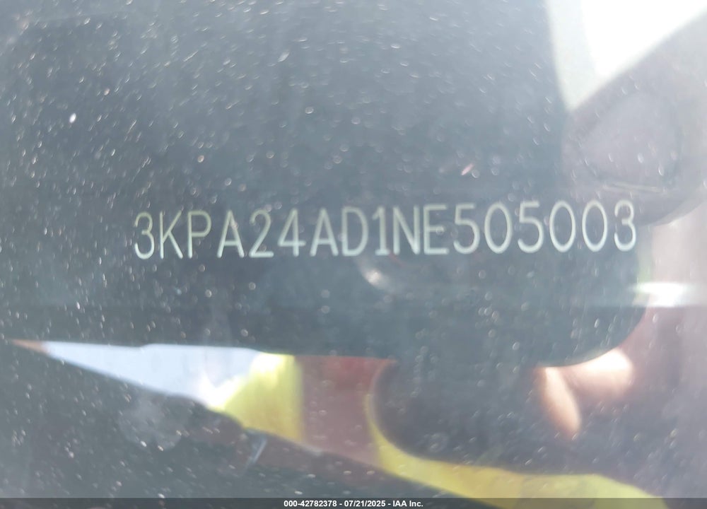 2022 KIA RIO VIN: 3KPA24AD1NE505003