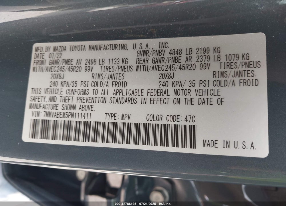 2023 MAZDA CX-50 VIN: 7MMVABEM5PN111411