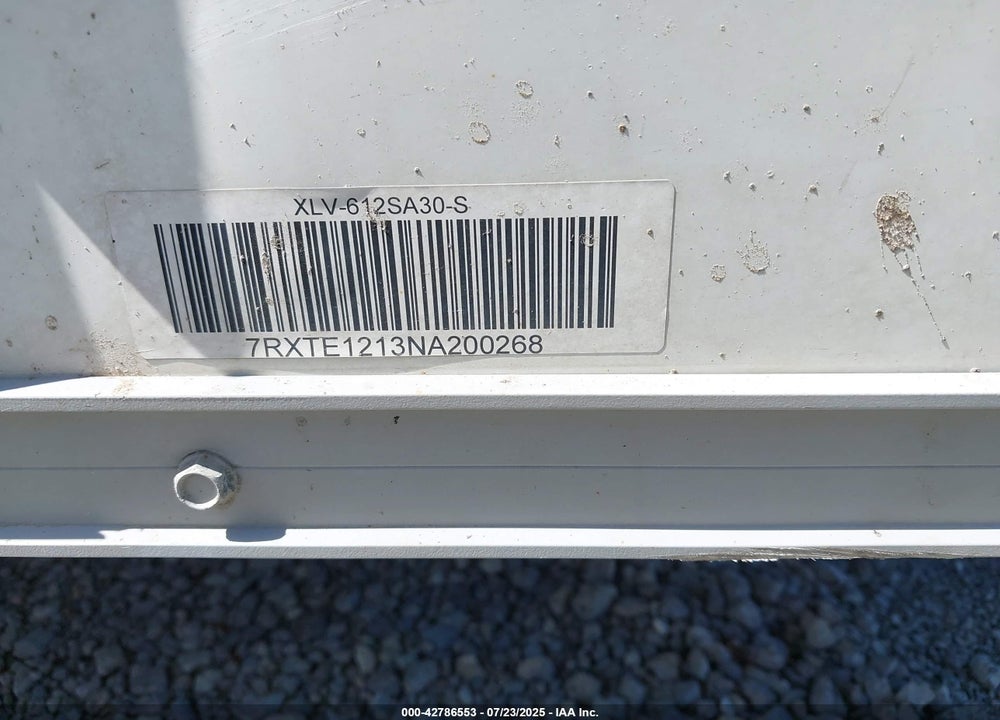2022 UNITED ENCLOSED TRAILER VIN: 7RXTE1213NA200268