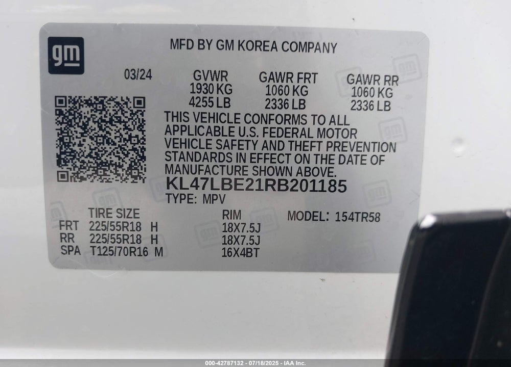 2024 BUICK ENVISTA VIN: KL47LBE21RB201185