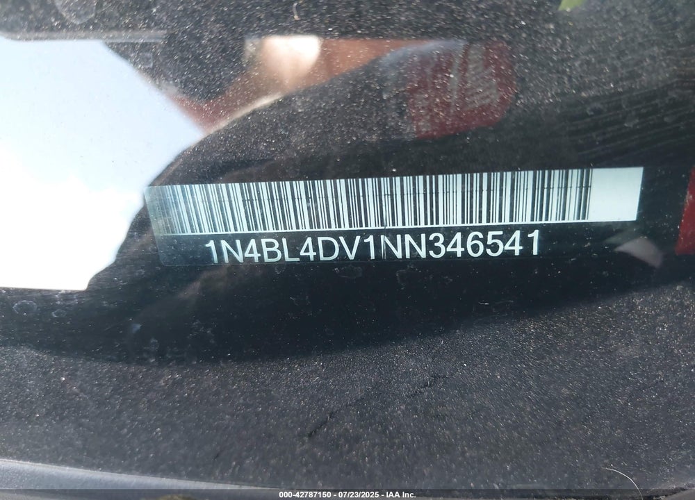 2022 NISSAN ALTIMA VIN: 1N4BL4DV1NN346541