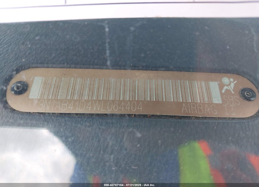 1998 NISSAN SENTRA GXE/XE VIN: 3N1AB41D4WL064404