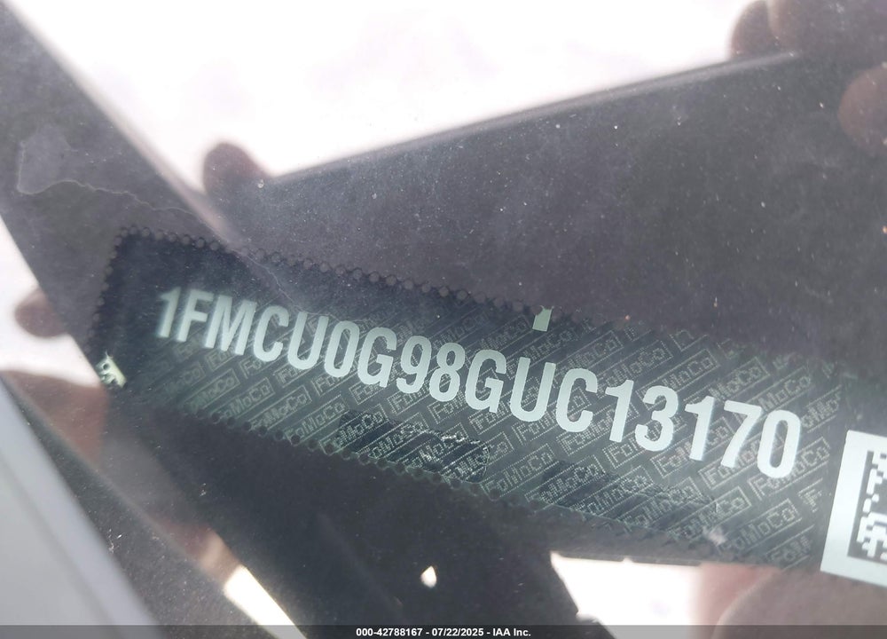 2016 FORD ESCAPE VIN: 1FMCU0G98GUC13170
