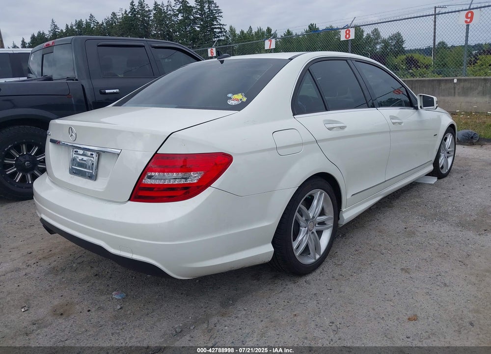 2012 MERCEDES-BENZ C CLASS VIN: WDDGF4HB9CR193961