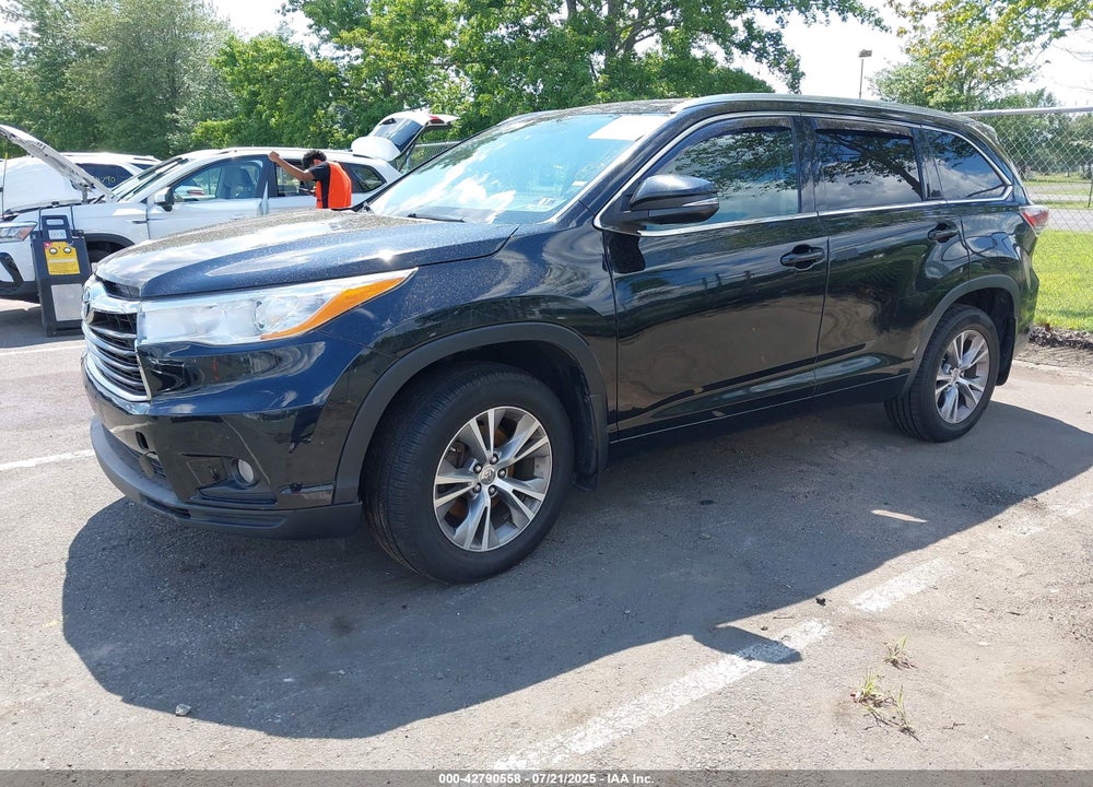 2015 TOYOTA HIGHLANDER XLE V6 VIN: 5TDJKRFH3FS144471