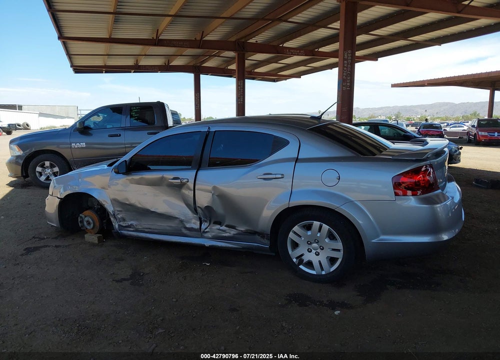 2013 DODGE AVENGER VIN: 1C3CDZAGXDN749001