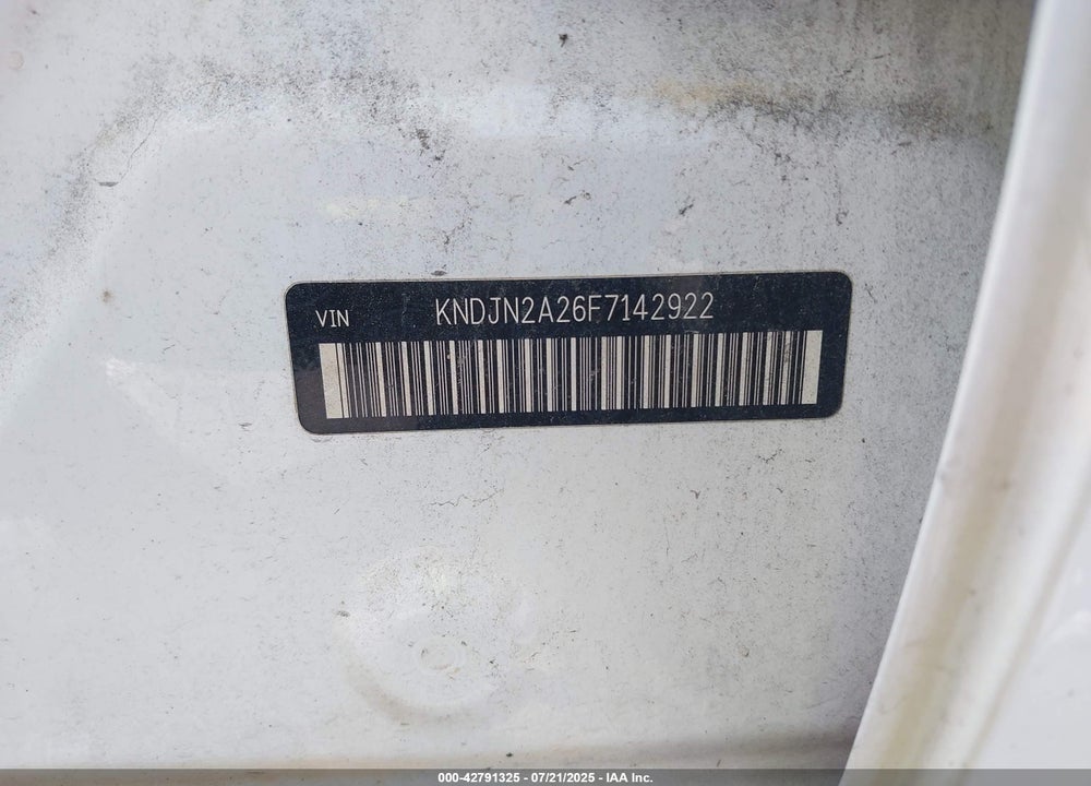 2015 KIA SOUL VIN: KNDJN2A26F7142922