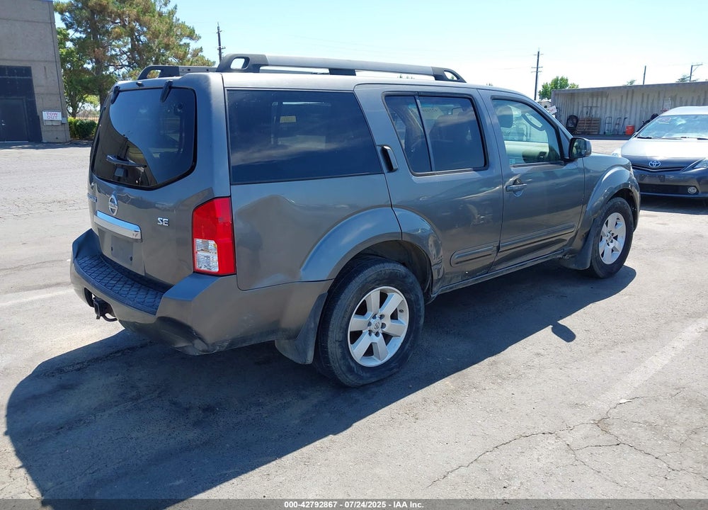 2008 NISSAN PATHFINDER SE VIN: 5N1AR18U08C661055