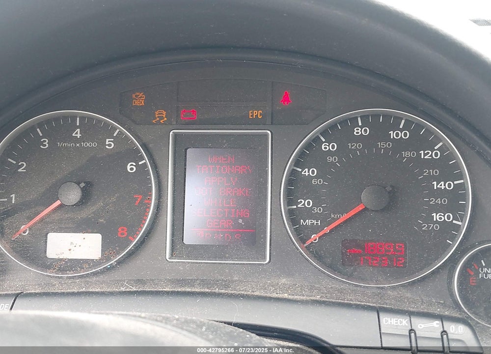 2007 AUDI A4 VIN: WAUKF78E77A186072