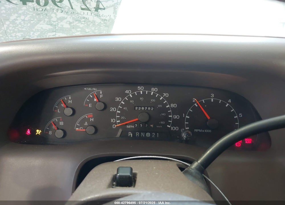 1999 FORD F-250 LARIAT/XL/XLT VIN: 1FTNW21S9XEE99247