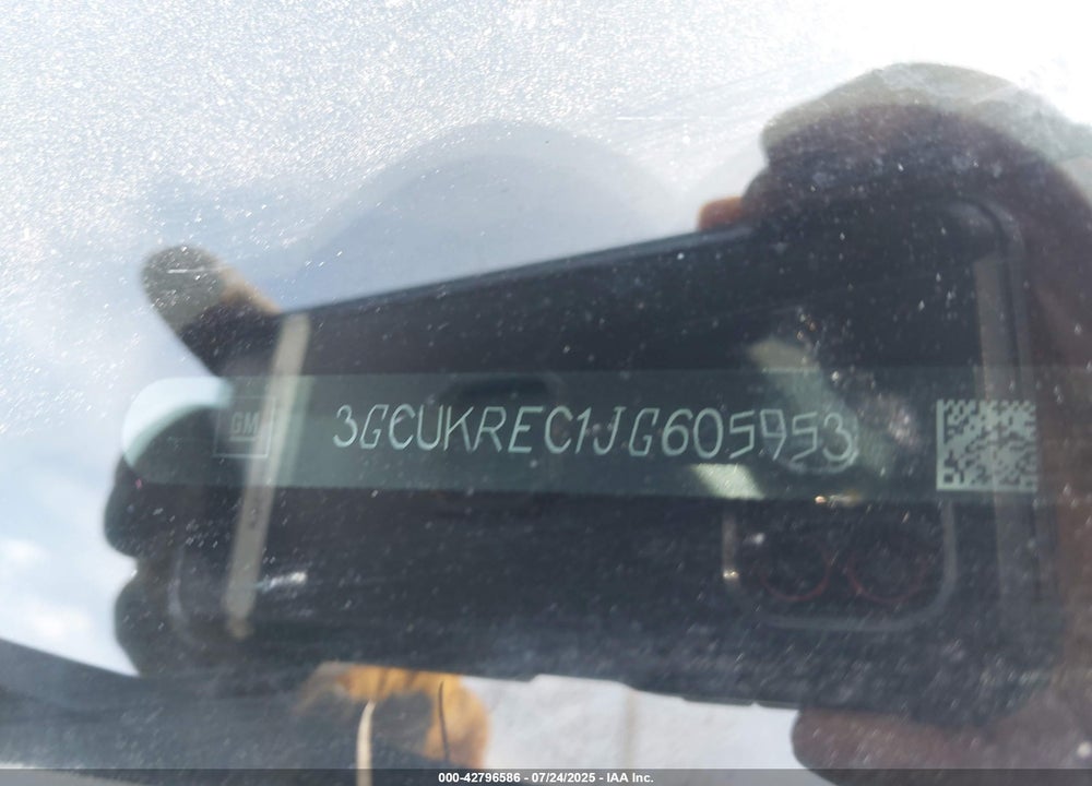 2018 CHEVROLET SILVERADO 1500 VIN: 3GCUKREC1JG605953