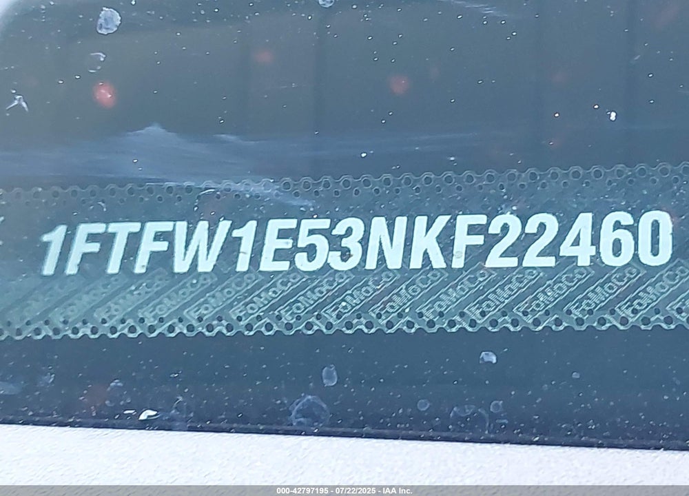 2022 FORD F-150 VIN: 1FTFW1E53NKF22460