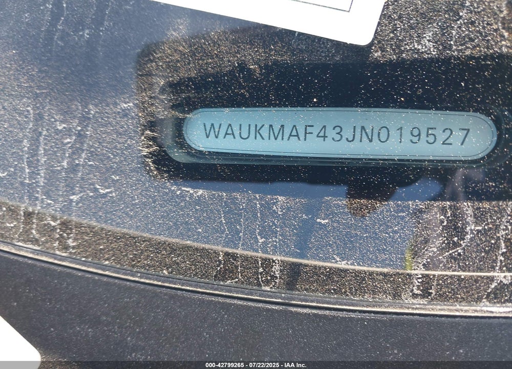 2018 AUDI A4 VIN: WAUKMAF43JN019527