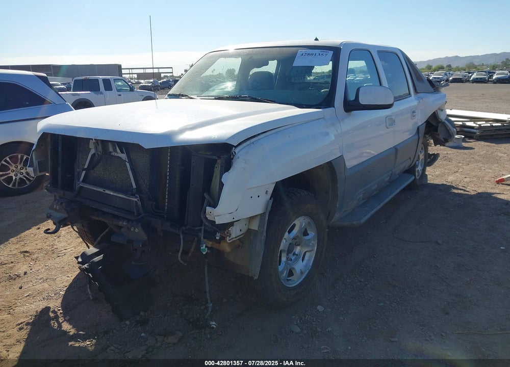 2002 CHEVROLET AVALANCHE 1500 VIN: 3GNEK13T32G139542