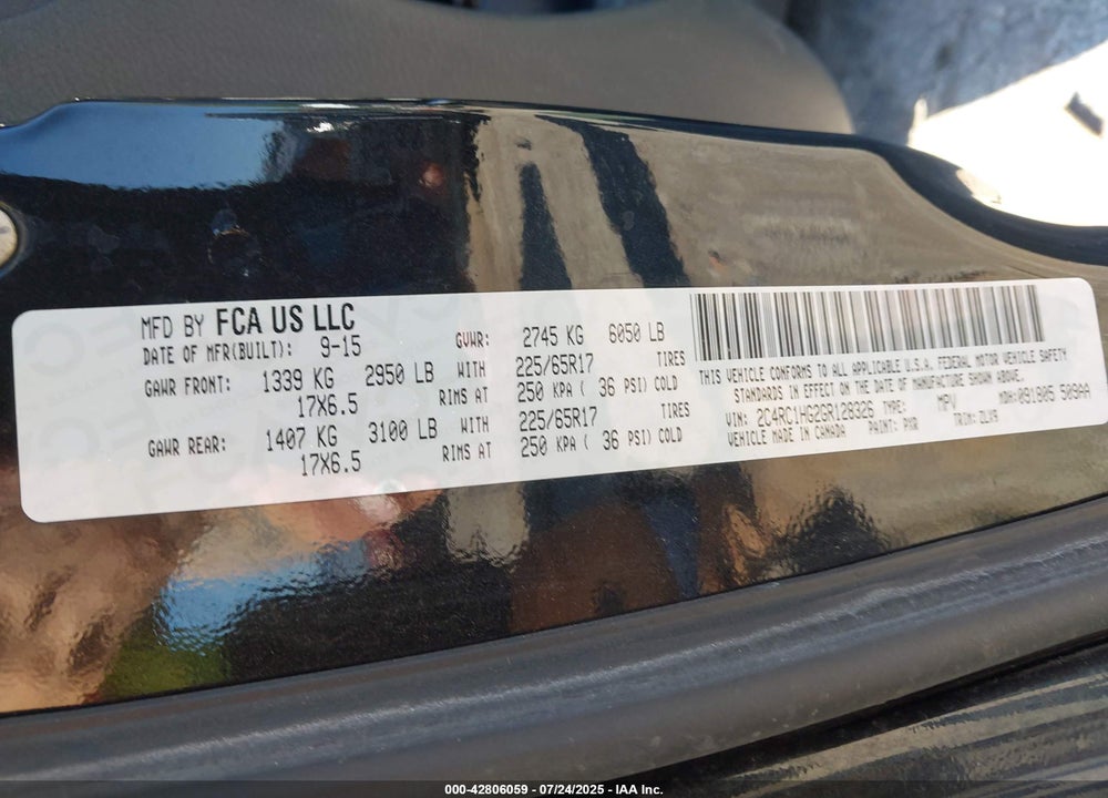 2016 CHRYSLER TOWN & COUNTRY S VIN: 2C4RC1HG2GR128326