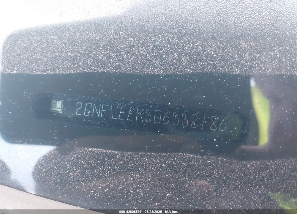 2013 CHEVROLET EQUINOX VIN: 2GNFLEEK3D6332186