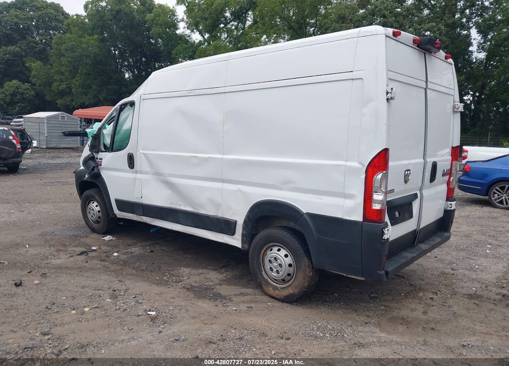 2019 RAM PROMASTER 2500 HIGH ROOF 136 WB VIN: 3C6TRVCG6KE510685