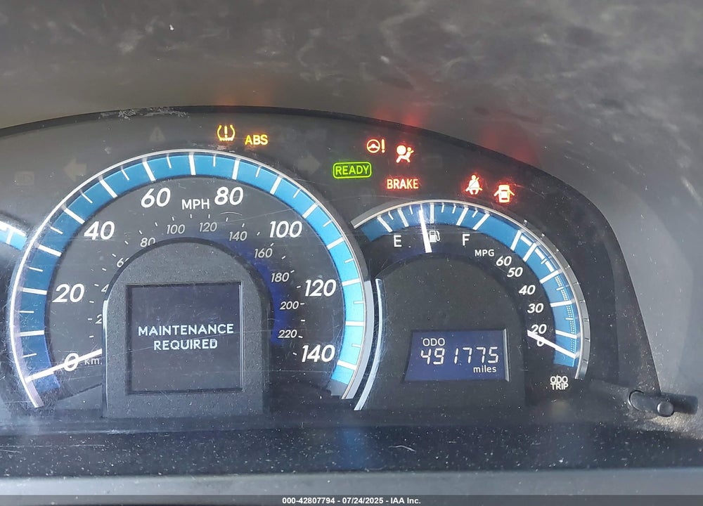 2012 TOYOTA CAMRY HYBRID XLE VIN: 4T1BD1FKXCU008496
