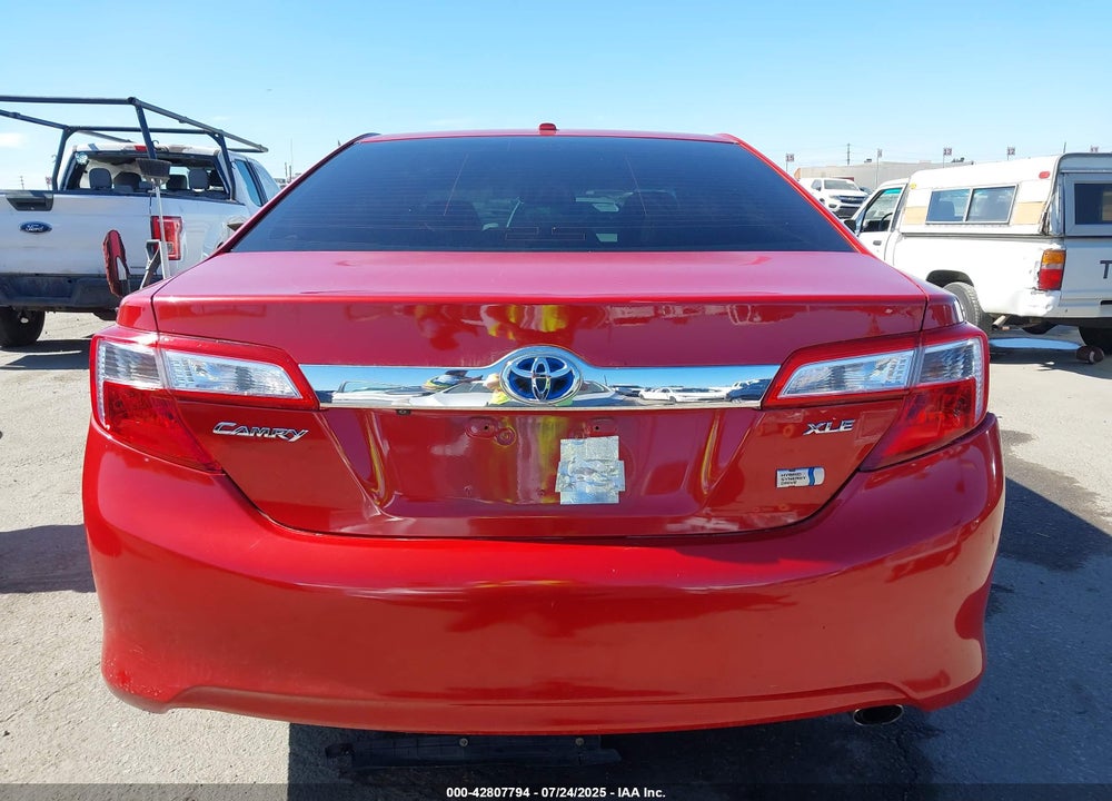 2012 TOYOTA CAMRY HYBRID XLE VIN: 4T1BD1FKXCU008496