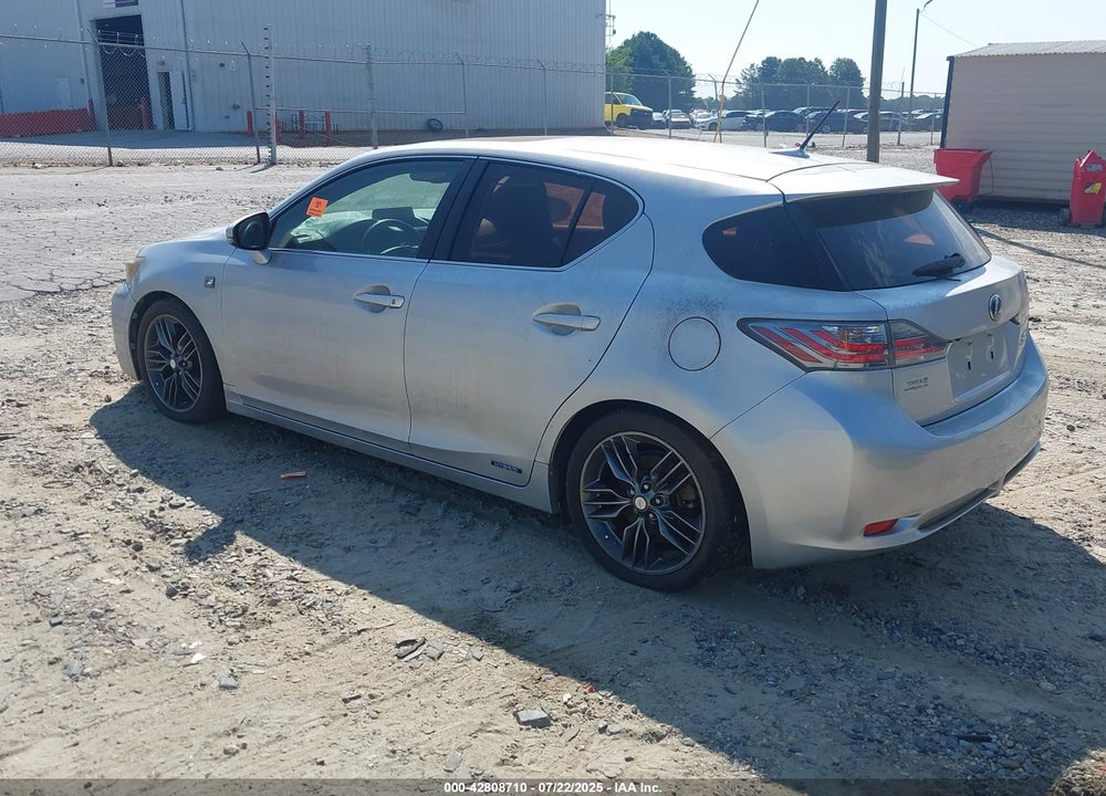 2012 LEXUS CT200H VIN: JTHKD5BH9C2058306