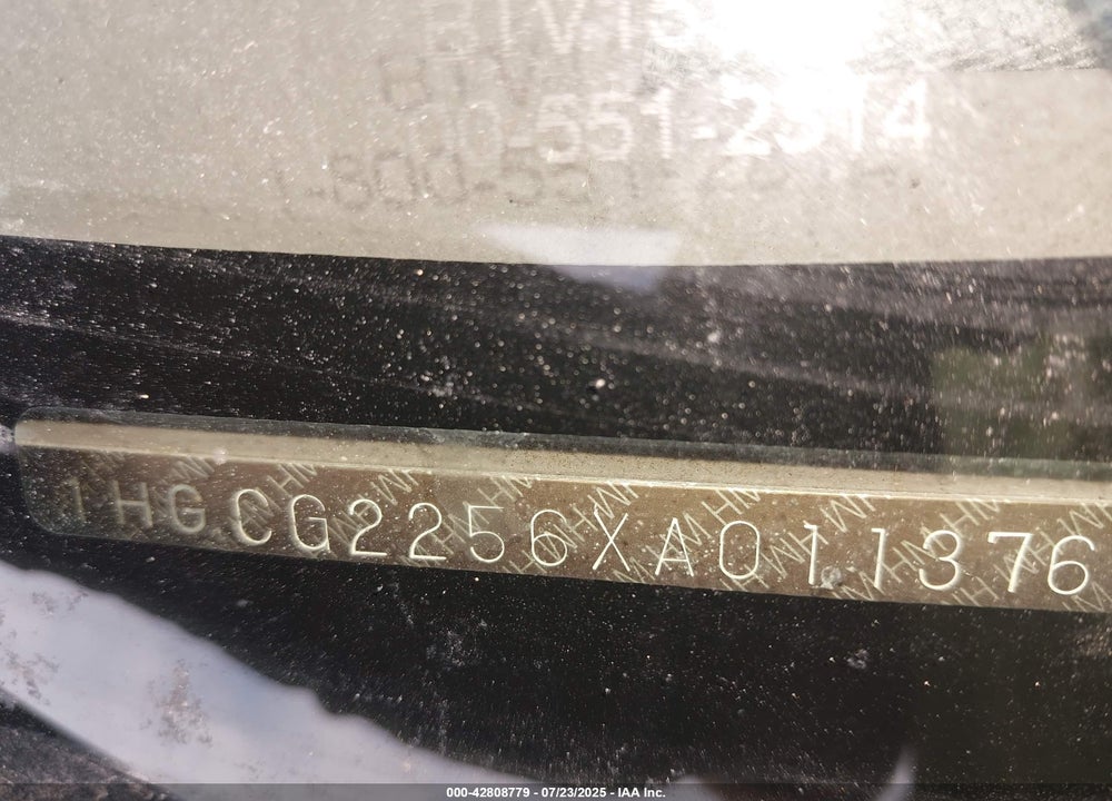1999 HONDA ACCORD VIN: 1HGCG2256XA011376