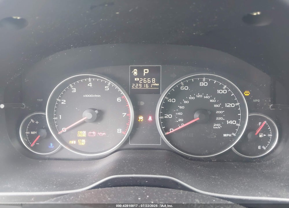 2013 SUBARU OUTBACK VIN: 4S4BRCBCXD3278637